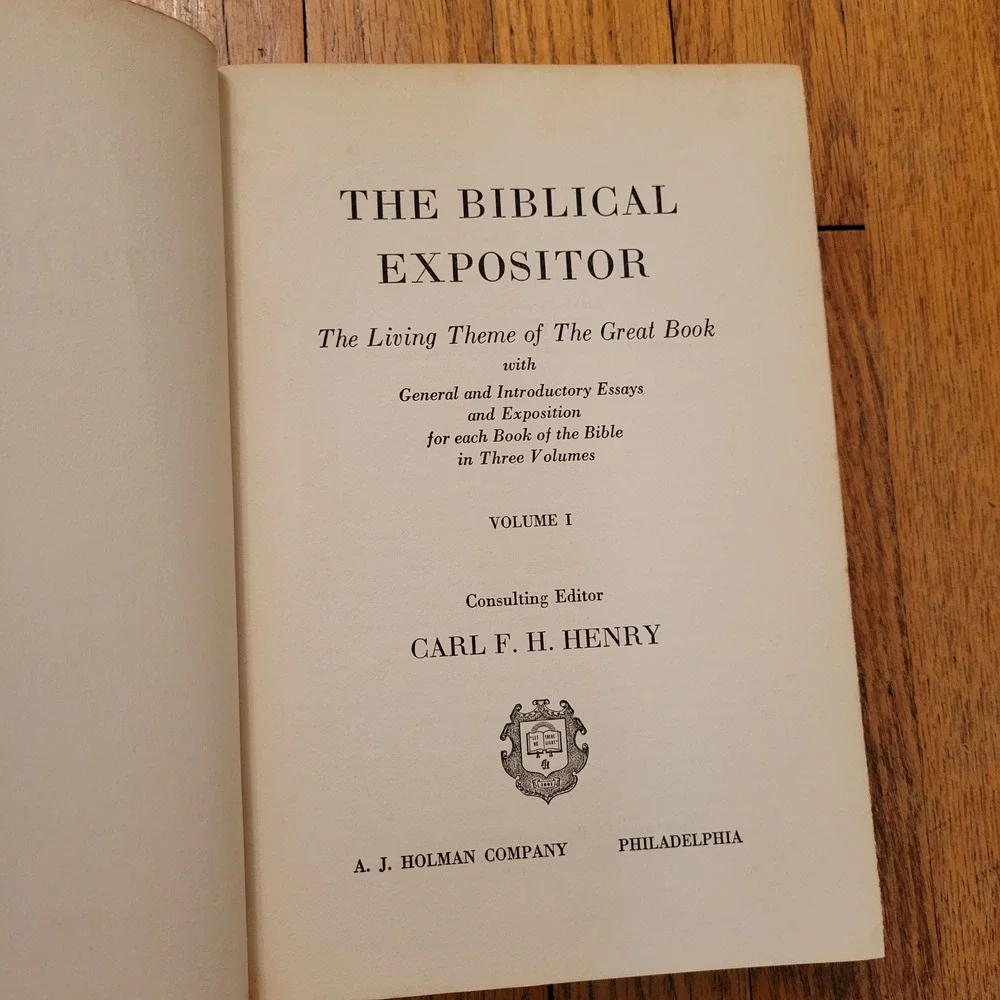 Biblical Expositor Volume 1 Genesis to Esther Hardcover First Edition 1960 Study
